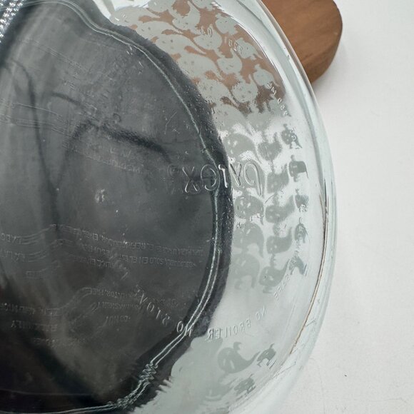 PYREX 4 Cup HALLOWEEN Storage Bowl three rows of ghost black lid - Picture 8 of 15